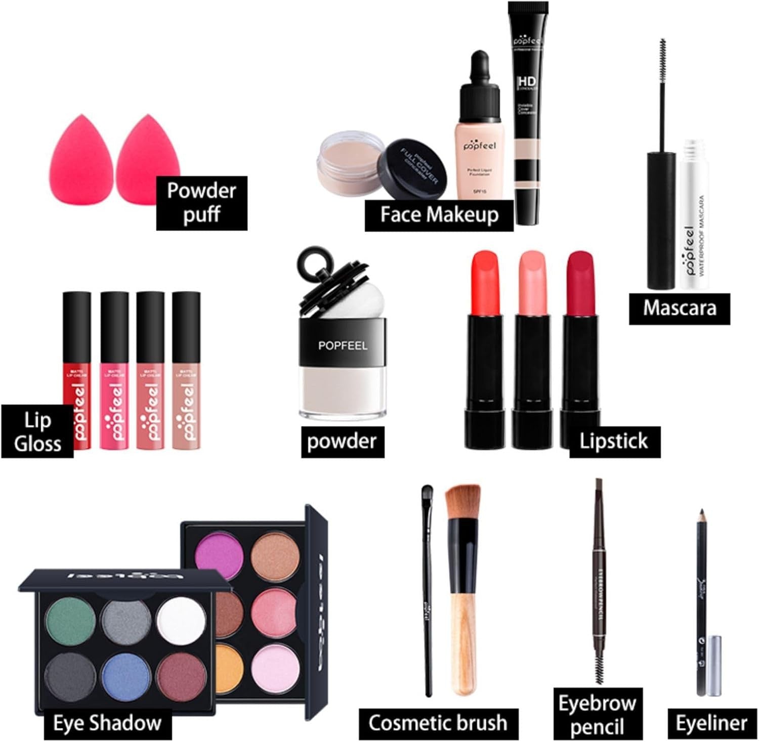 All In One Makeup Kit Full Gift Set Palette Lipstick
