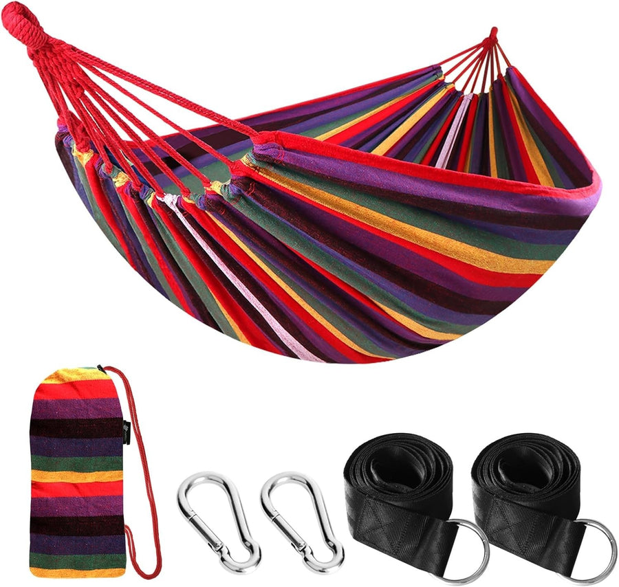 Heavy-Duty Portable Hammock with Tree Straps & Travel Bag, 450lb Capacity