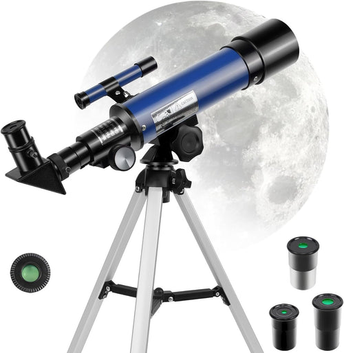 50mm Kids Telescope with Tripod, 90X Magnification & 3 Eyepieces