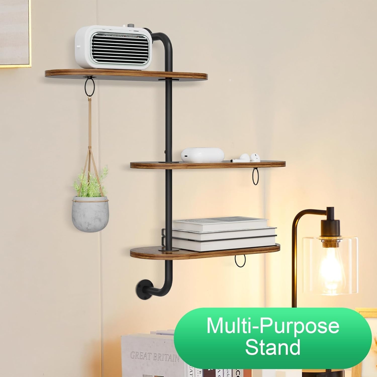 3 Tier Rotating Window Plant Shelf Indoor Outdoor Hanging Flower Pot Rack