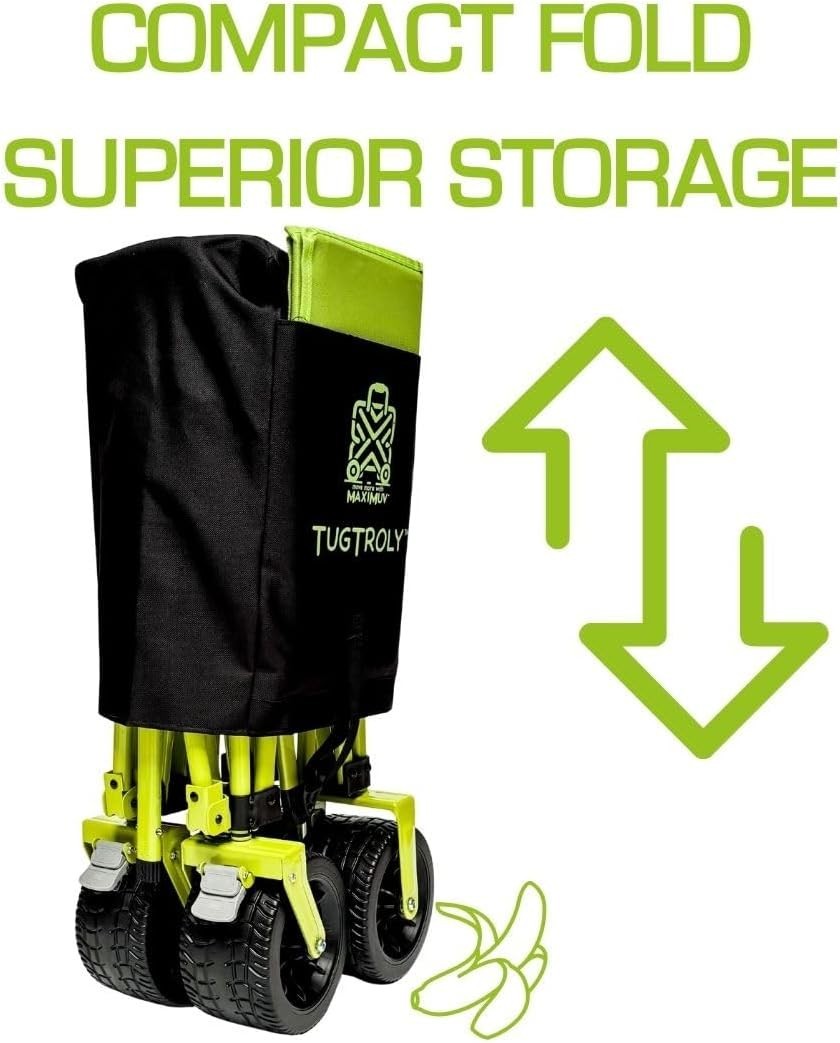 Maximuv 233L Heavy Duty Folding Trolley – All-Terrain Festival Wagon