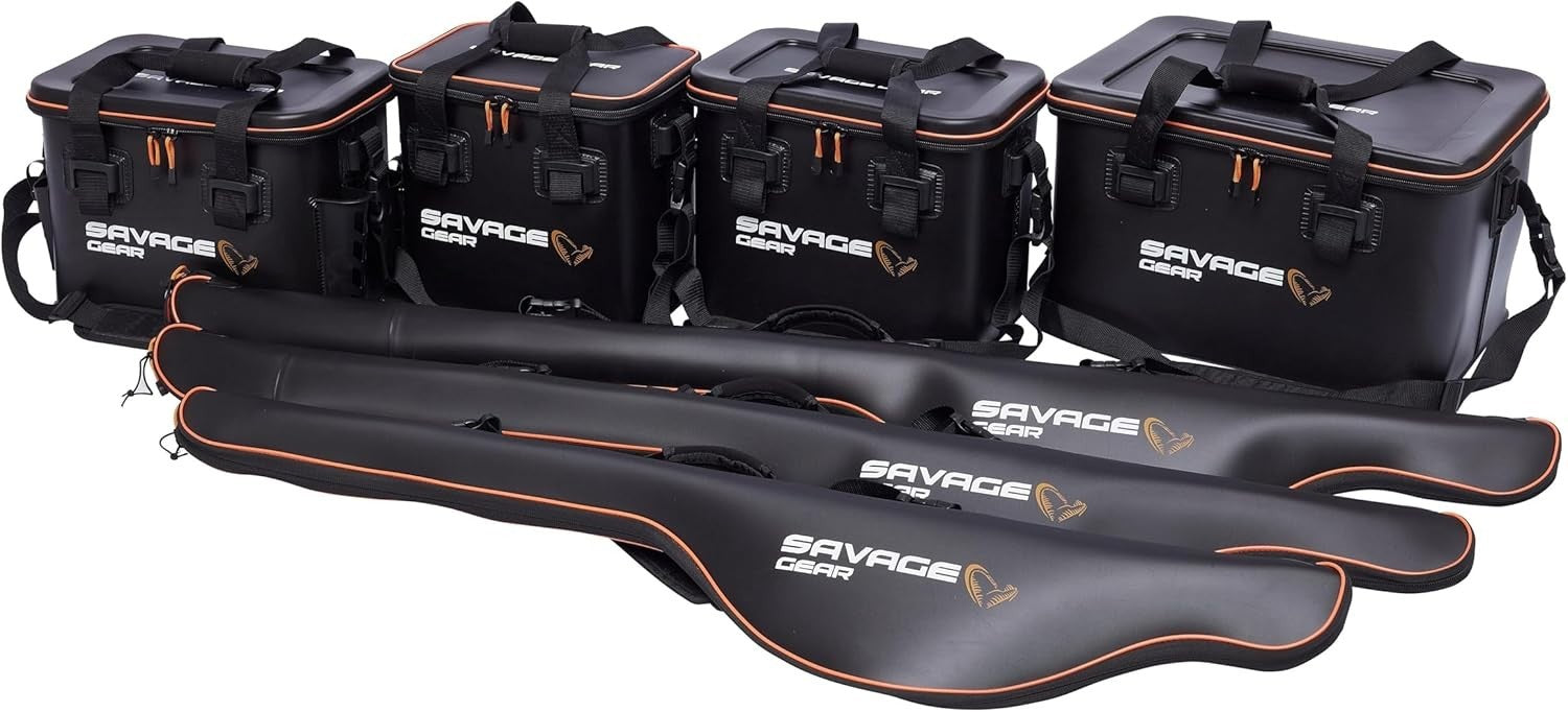 Waterproof Fishing Rod Bag 120cm EVA Carry Case Strap Black