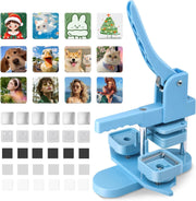 Square Button Maker Machine 50x50mm Magnet Badge Press DIY Kit