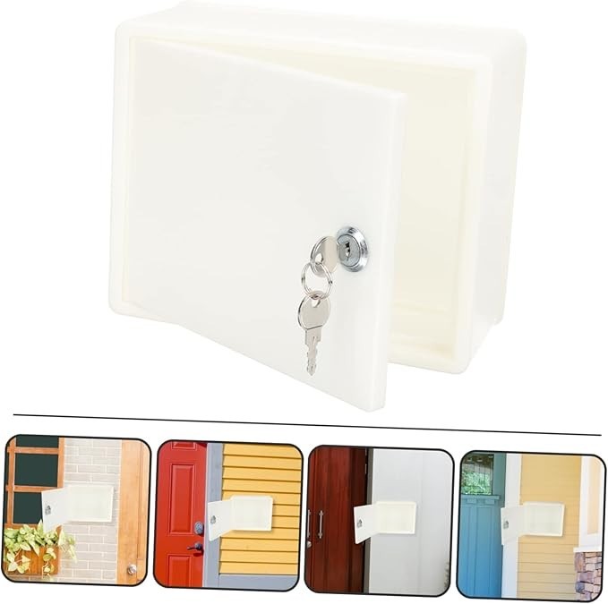Lockable Wall Mount Mailbox for Outdoors – Durable Plastic, Cute Milk Bottle Box