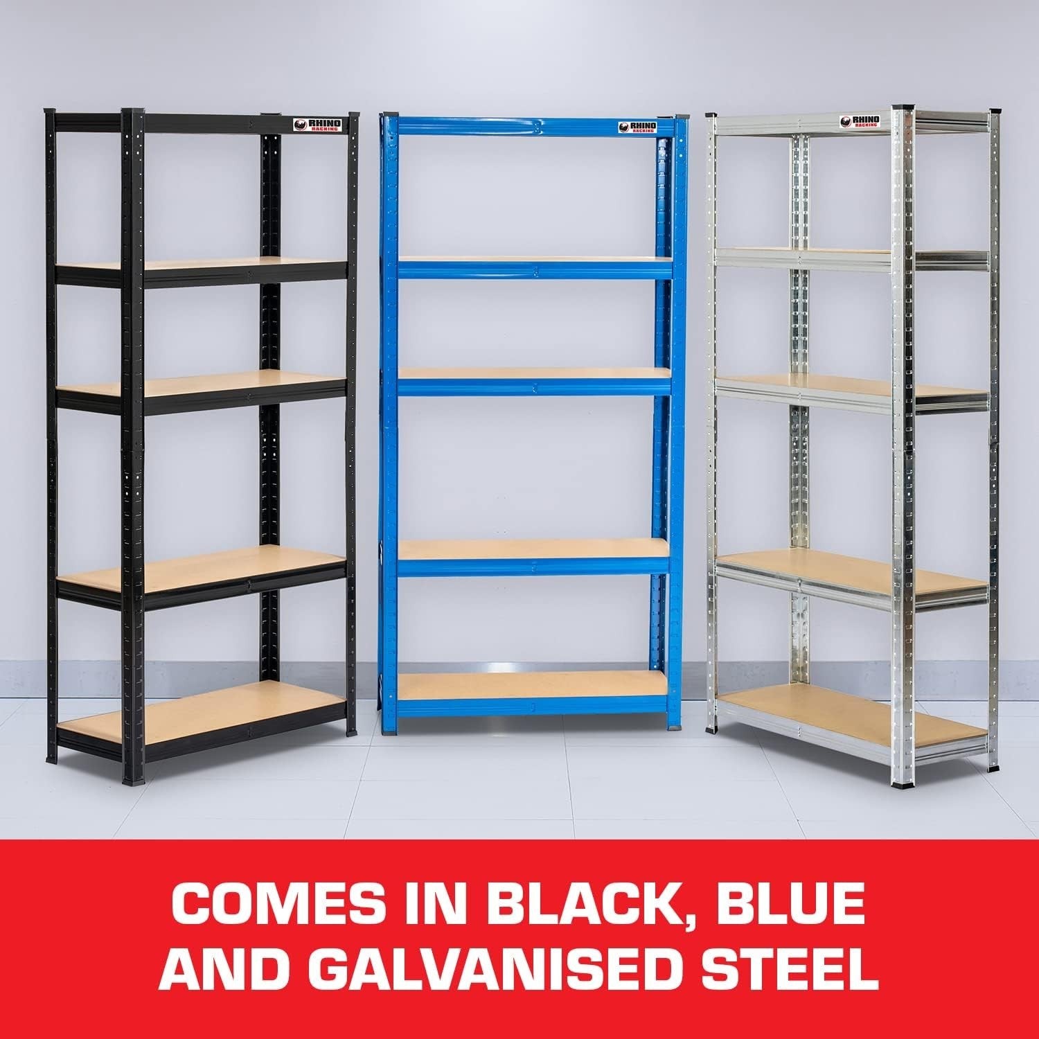 Heavy Duty Galvanised 5-Tier Garage Shelving Unit 180x90x45cm Adjustable