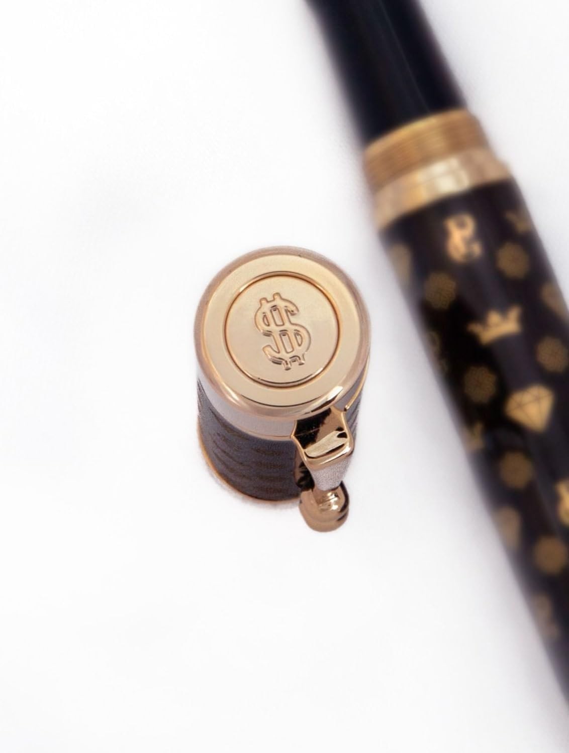 Luxury Fountain Pen Blue Ink Gold Plated Tip Ergonomic Smooth Writing
