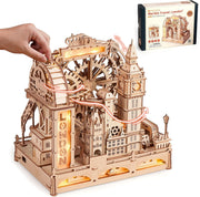 3D Wooden Marble Run London Model Kit with Lights 431 Piece DIY