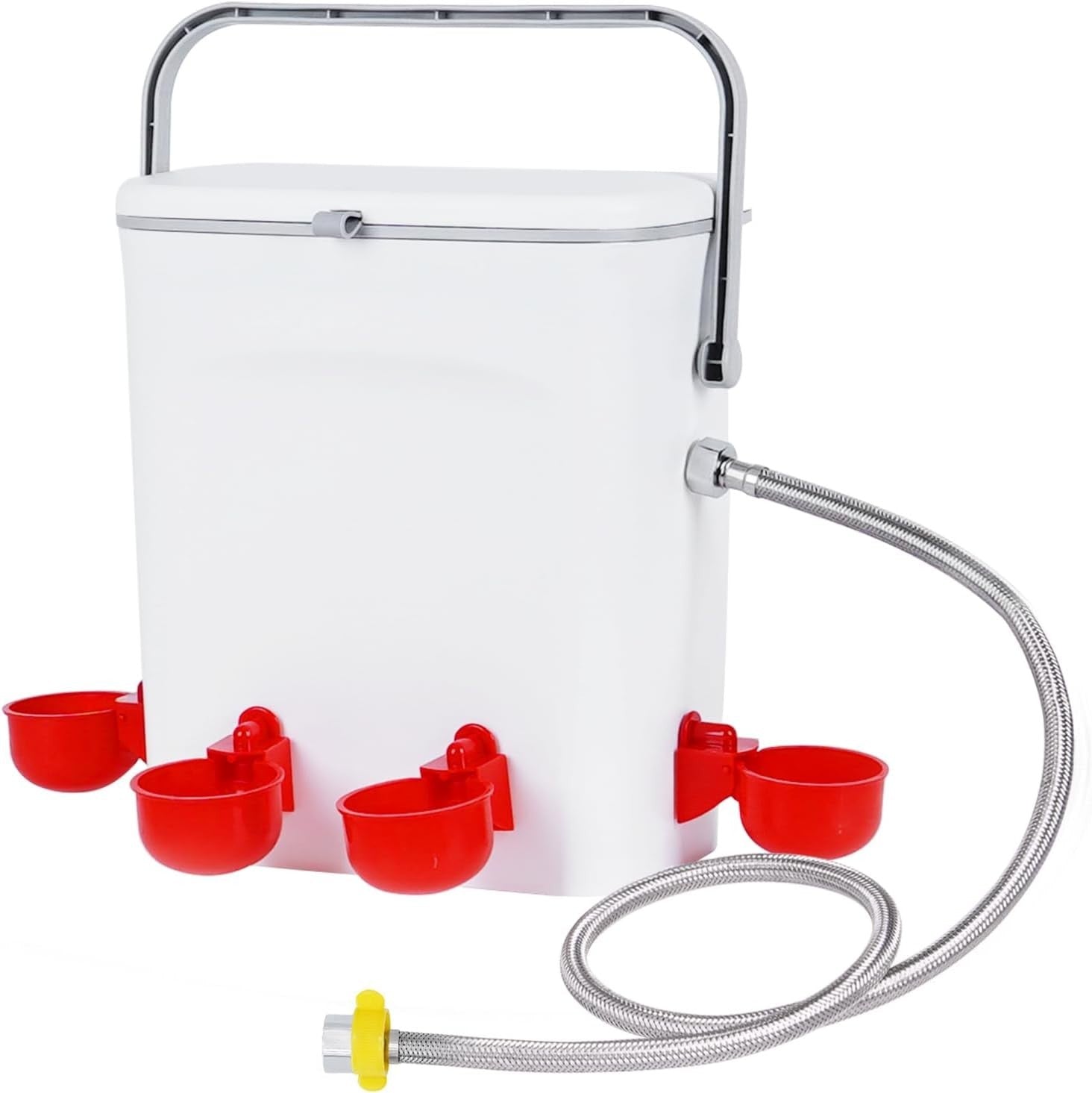 9L Automatic Chicken Waterer 4 Cups No Waste Poultry Drinker