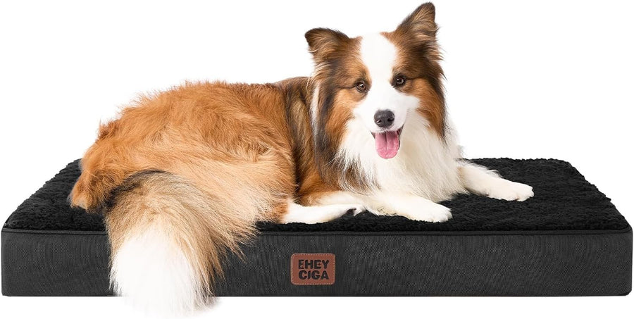 Orthopedic XL Dog Bed 119x73x9cm Washable Cover Non Slip Black