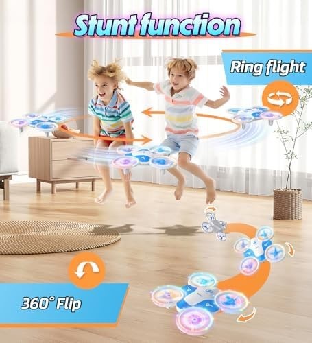 Mini Drone for Kids with 6 LED Modes & 3 Batteries – Fun Toy Gift