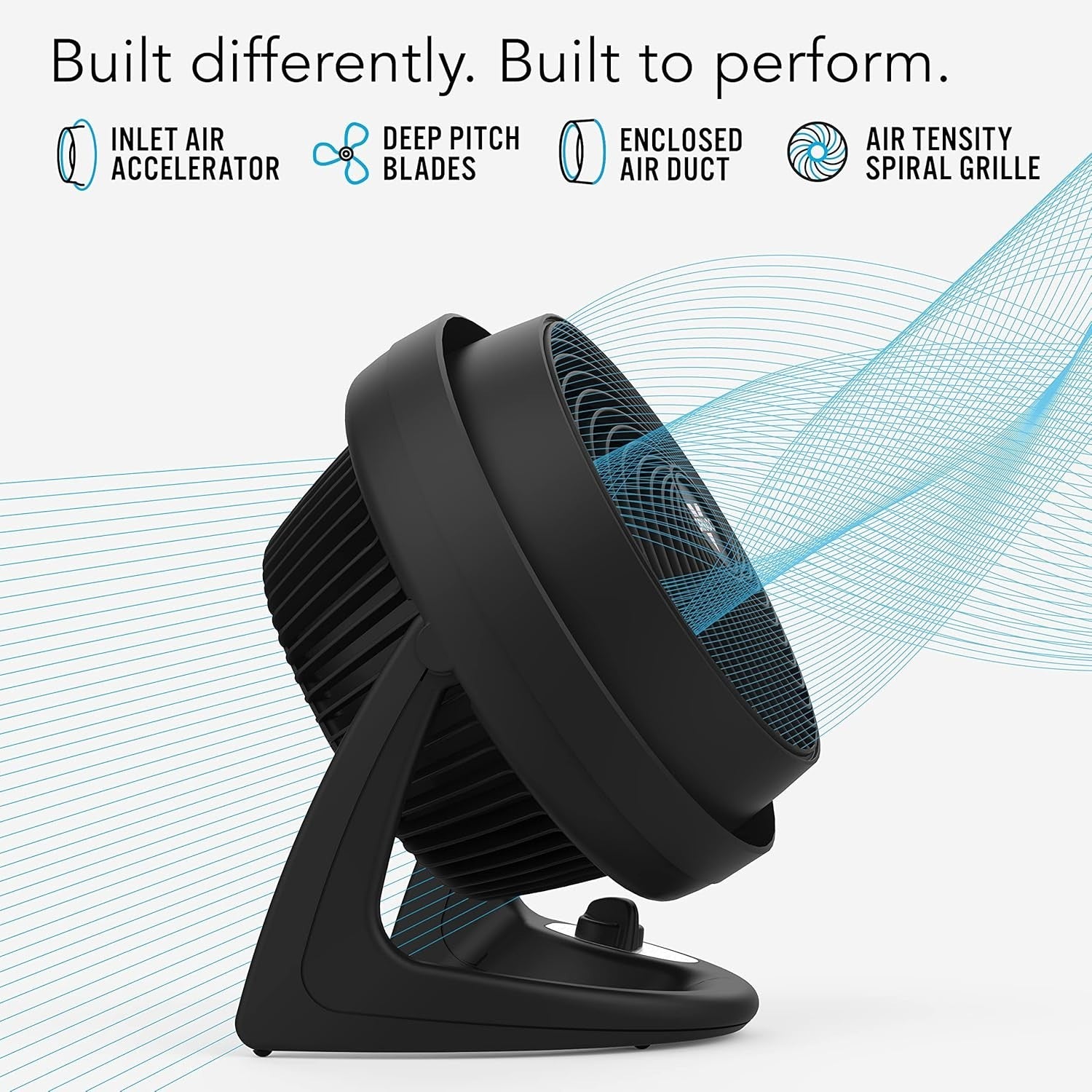 9" Whole Room Air Circulator – 3-Speed Quiet Fan w/ Pivoting Head for Bedroom