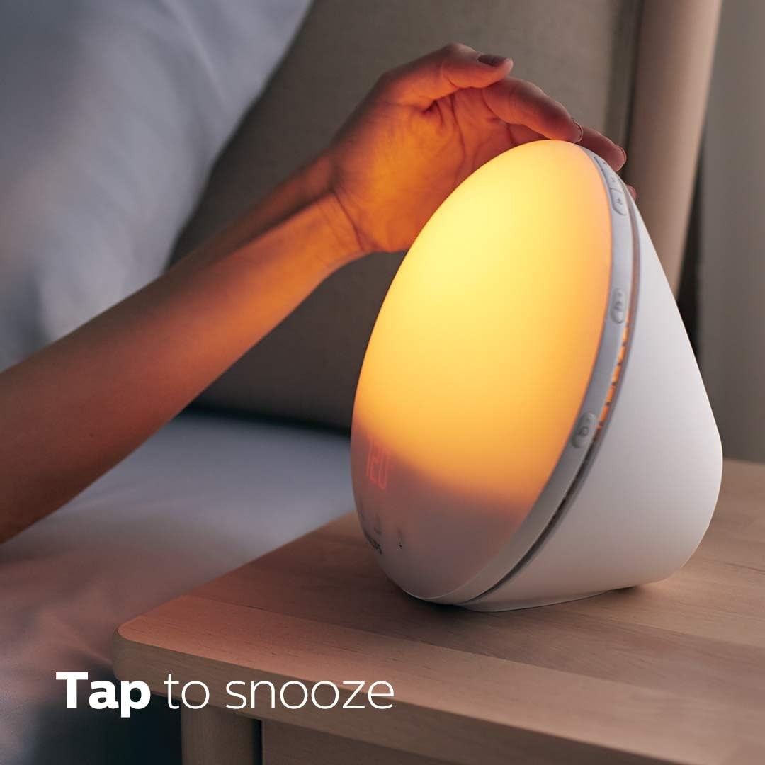 Sunrise Alarm Clock Wake Up Light Natural Sounds Dimmable Night Lamp