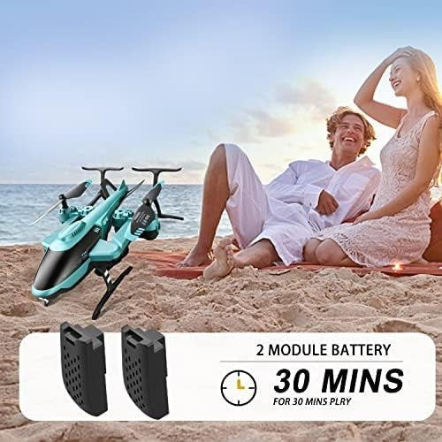 Mini Drone with 1080p Camera, RC Helicopter with 2 Batteries, Altitude Hold Toy