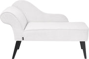 Vintage Left Hand Chaise Lounge Upholstery Polyester Fabric Retro Glam Sofa