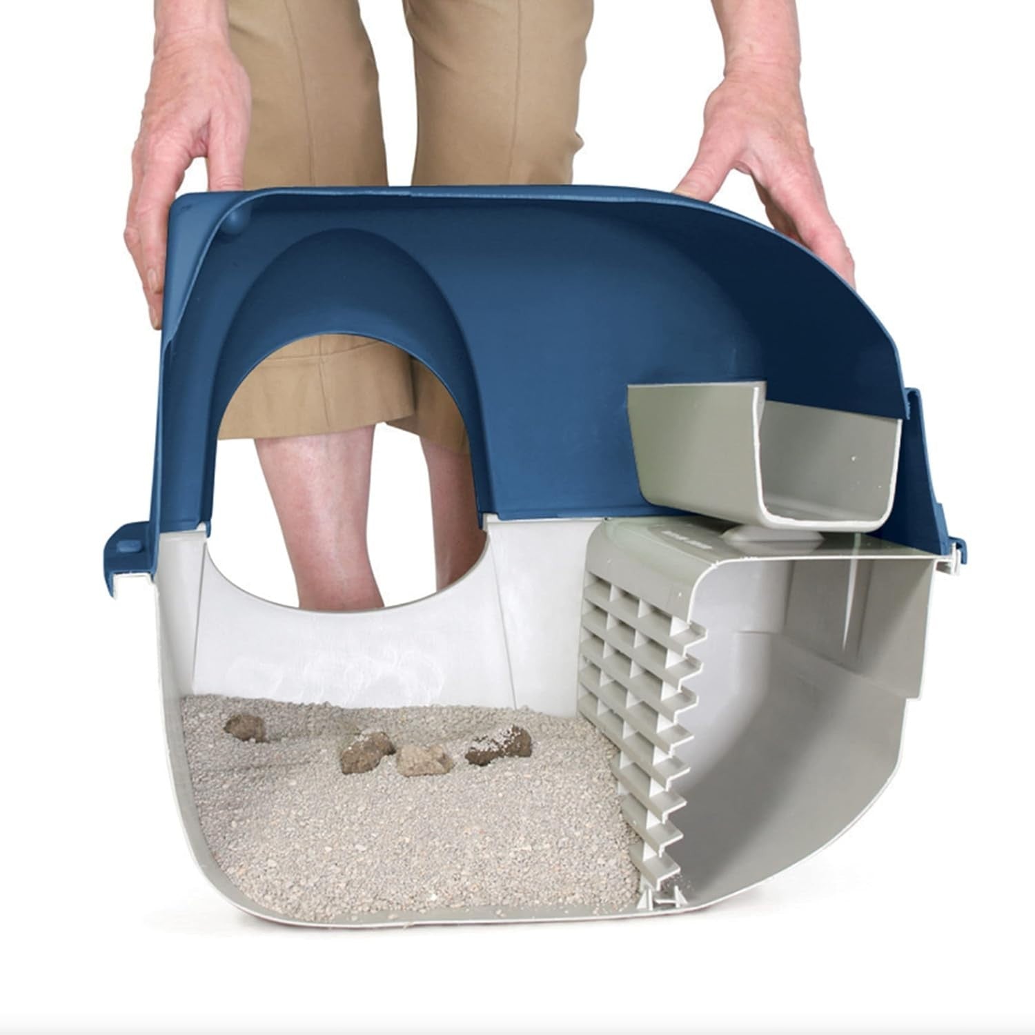 Self Cleaning Cat Litter Box Large Roll n Clean No Scoop Waste Tray
