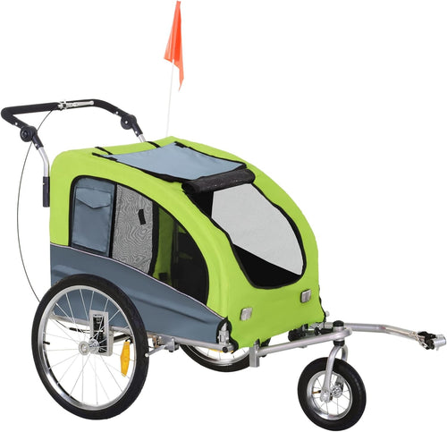Pet Bicycle Trailer Carrier 3 Wheel Push Pull Water Resistant Dog Pram