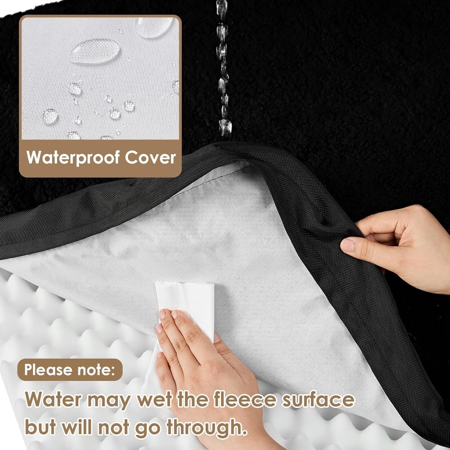 Orthopedic XXL Dog Bed 119x73x9cm Washable Cover Non Slip Black