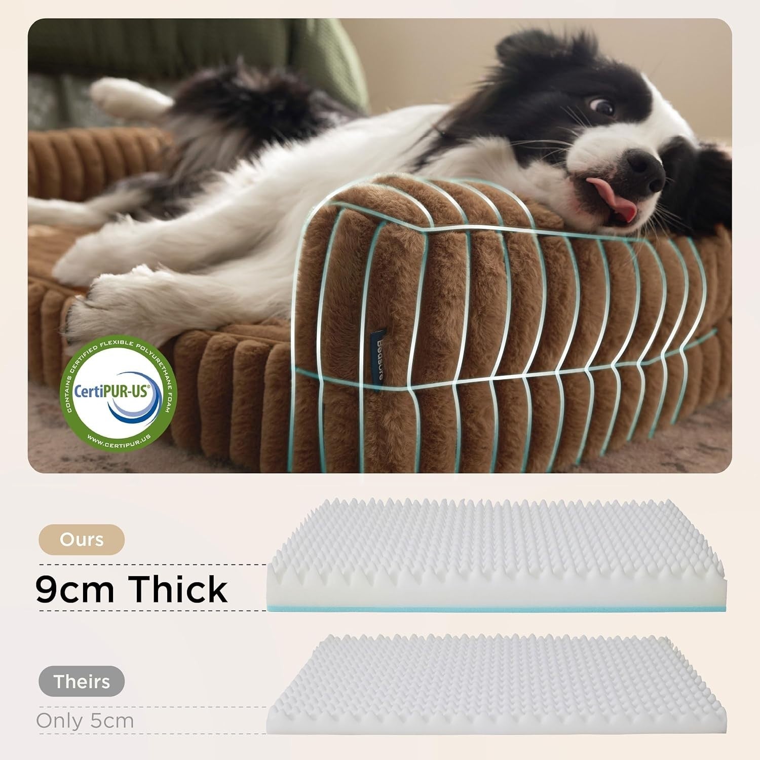 XL Orthopedic Dog Sofa Bed 106x76x18cm Waterproof Memory Foam