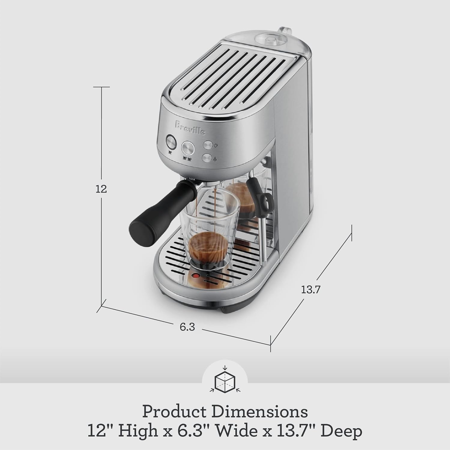 Compact Espresso Coffee Machine | 3-Second Heat Up | Milk Frother | 1560W