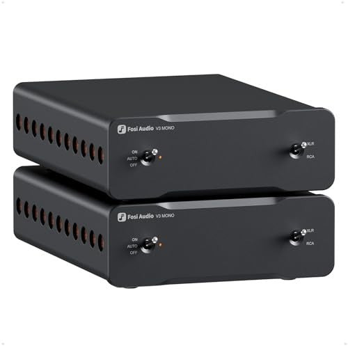 V3 Mono 2-Pack HiFi Power Amplifier 240W Class-D RCA XLR Balanced 48V