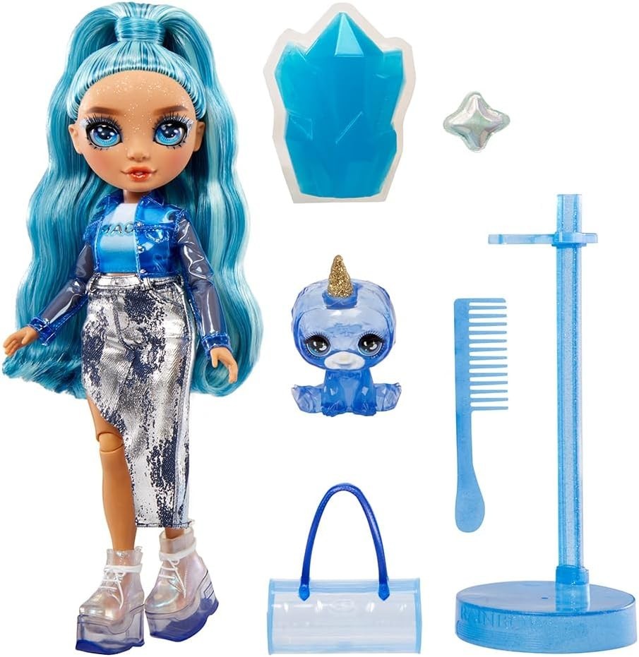 Blue Fashion Doll with Sparkle Slime Magical Pet Accessories 28cm