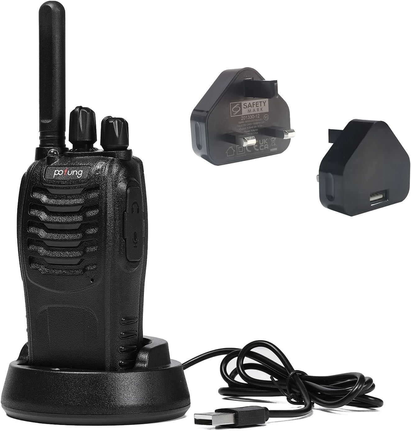 PMR446 Walkie Talkies Long Range 16 Channel Rechargeable VOX 2 Pack