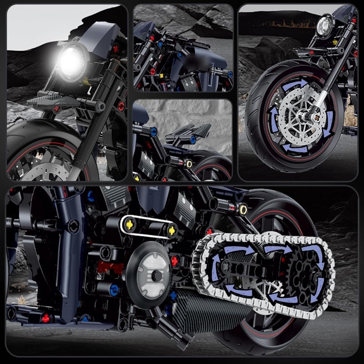 623-Piece Motorcycle Building Blocks Kit, Creative, Durable & Eco-Friendly