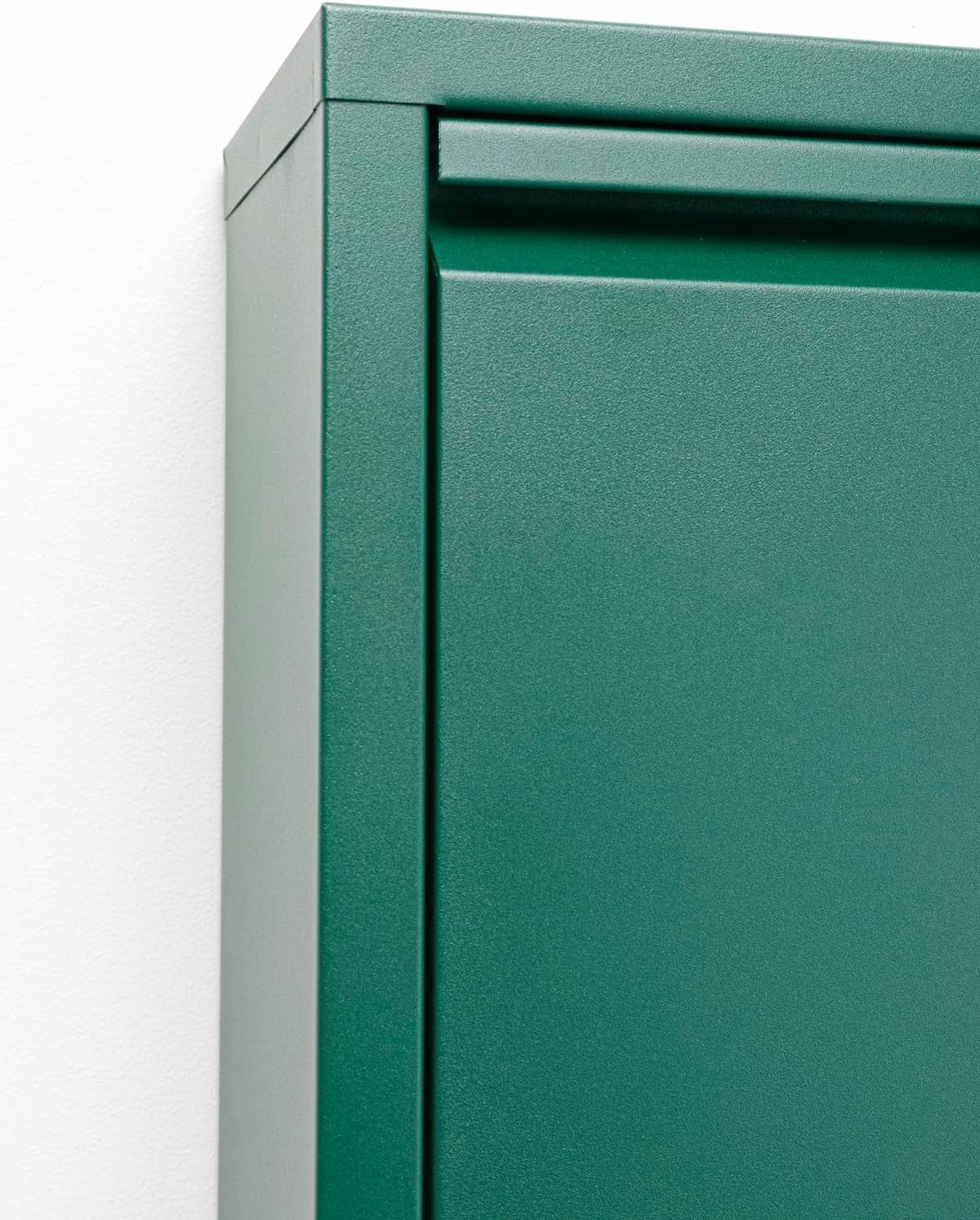 Slim 5-Drawer Shoe Cabinet Green – Space-Saving Metal Tilt Rack 170x50x15cm