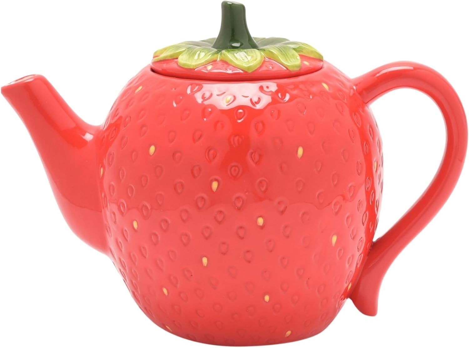 Strawberry Ceramic Teapot 3 Cup Tea Pot Cottage Garden Tableware
