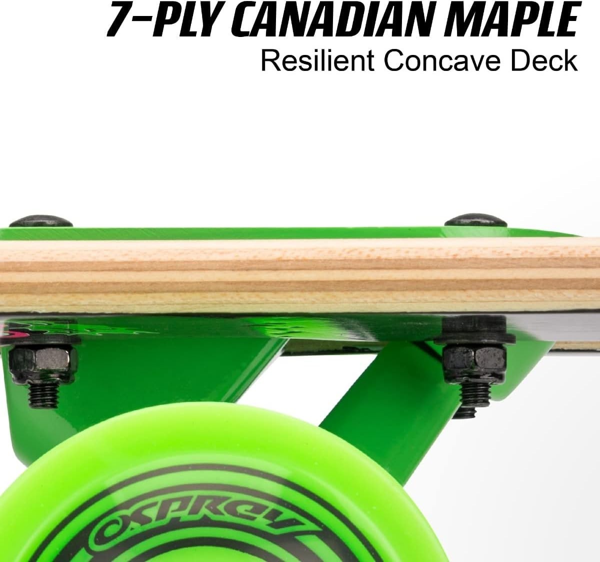 39" Twin Tip Longboard Drop-Through Maple Deck Complete Skateboard