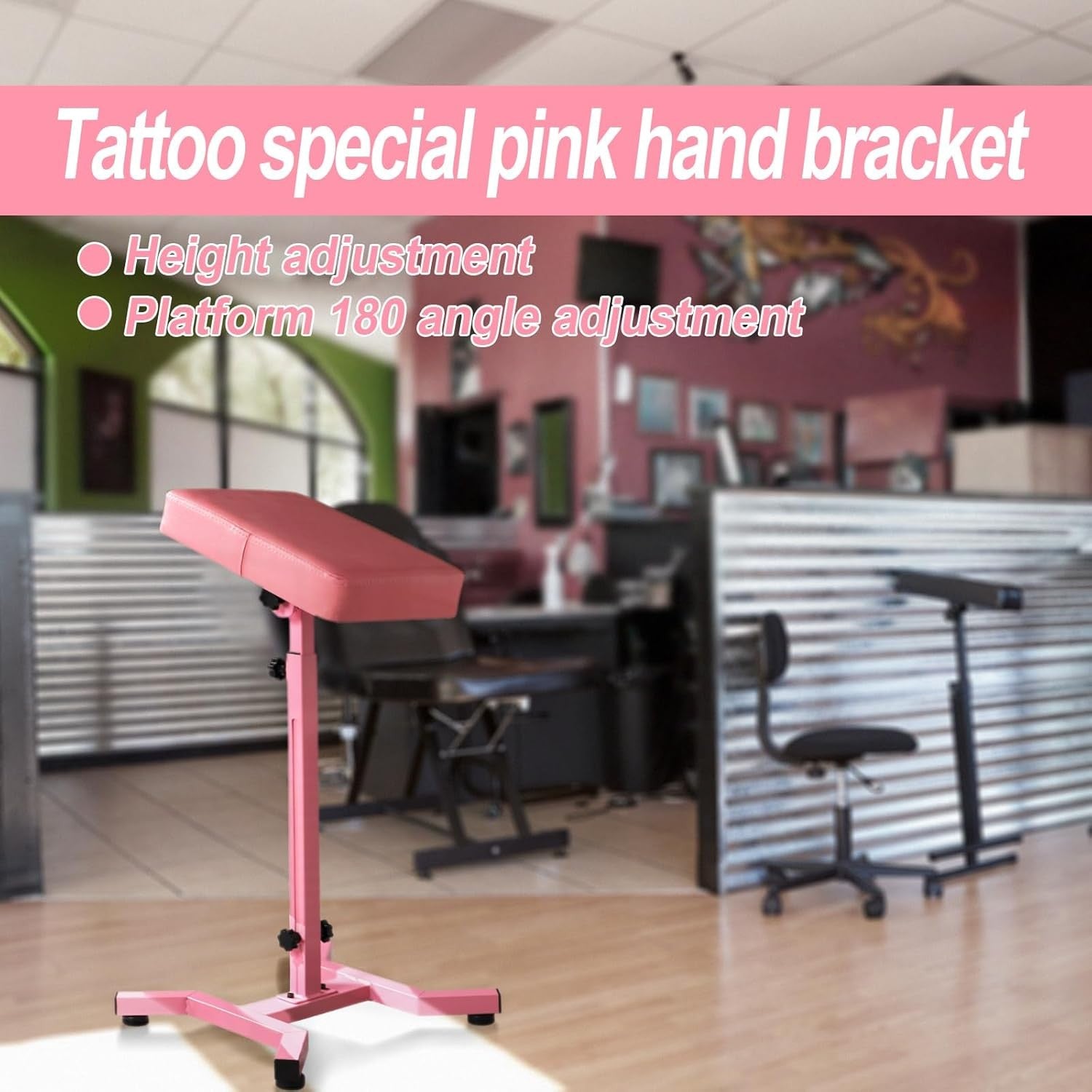 Adjustable Tattoo Armrest Stand Padded Support Height Adjustable Workstation