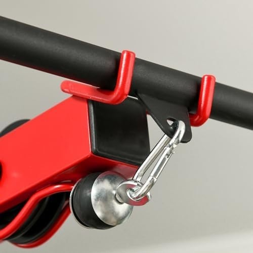 Red Lat Pull Down & Low Row Machine Adjustable Home Gym 50kg