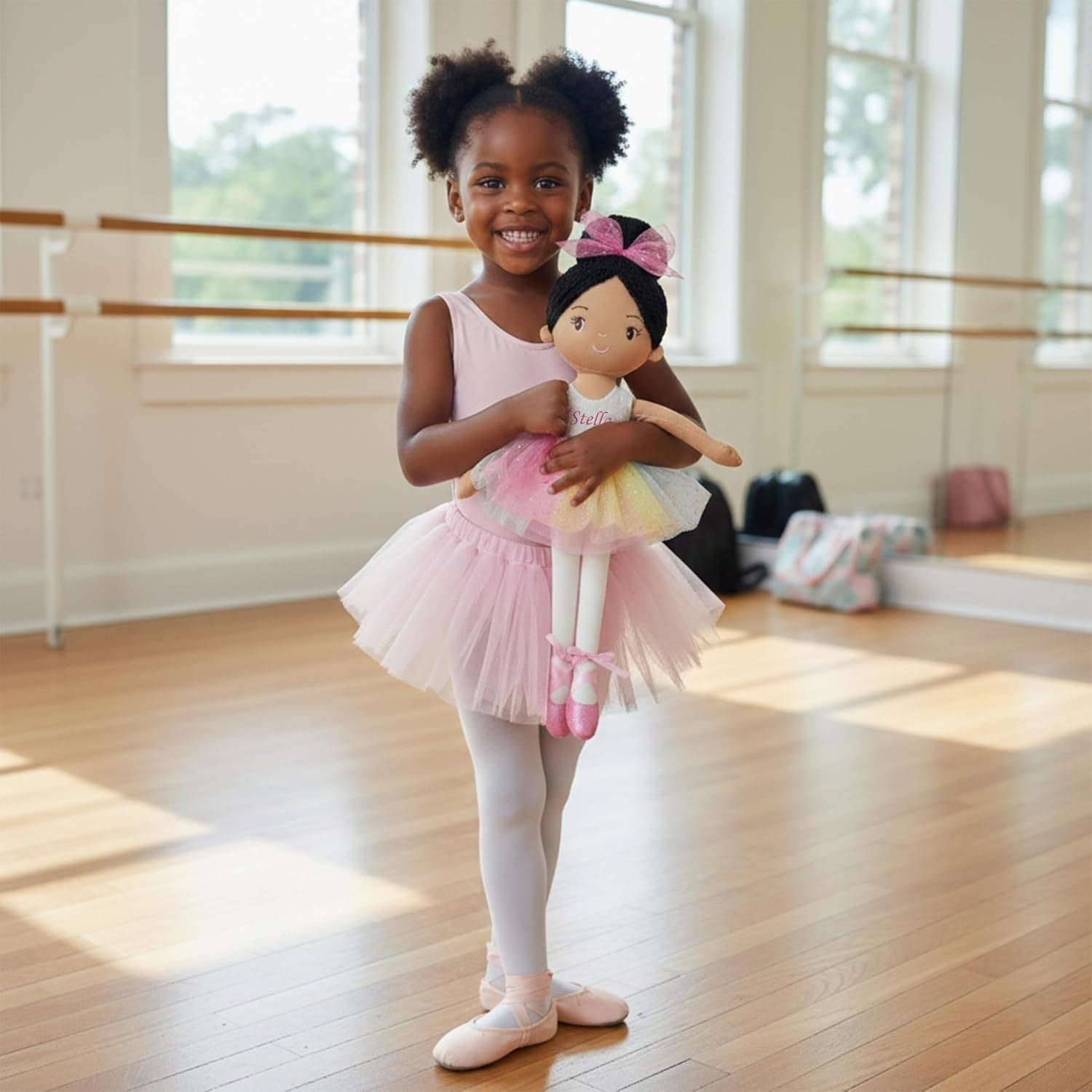 Custom Name 40cm Ballerina Plush Doll Soft Ballet Keepsake Gift