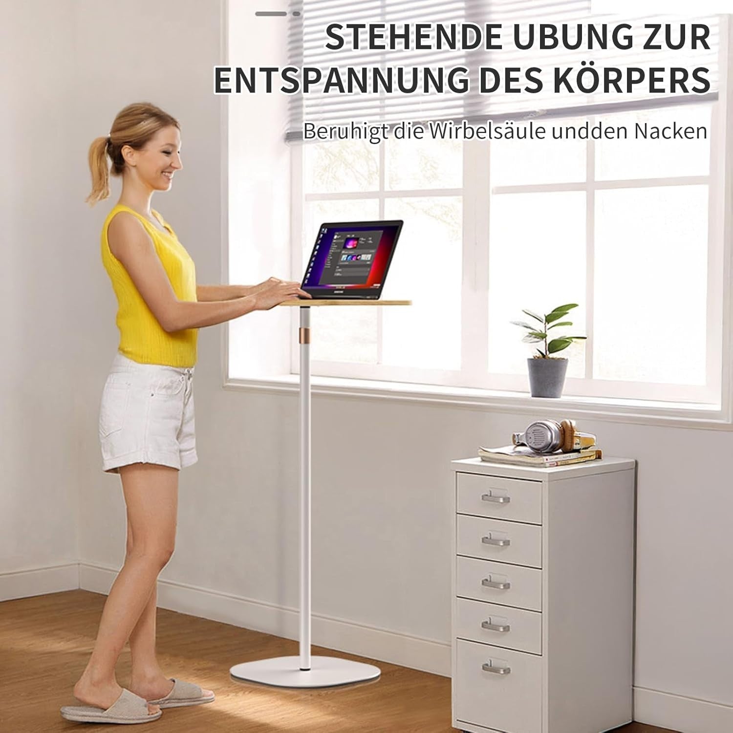 Adjustable Standing Desk 46–120cm Portable Laptop Table for Home Office