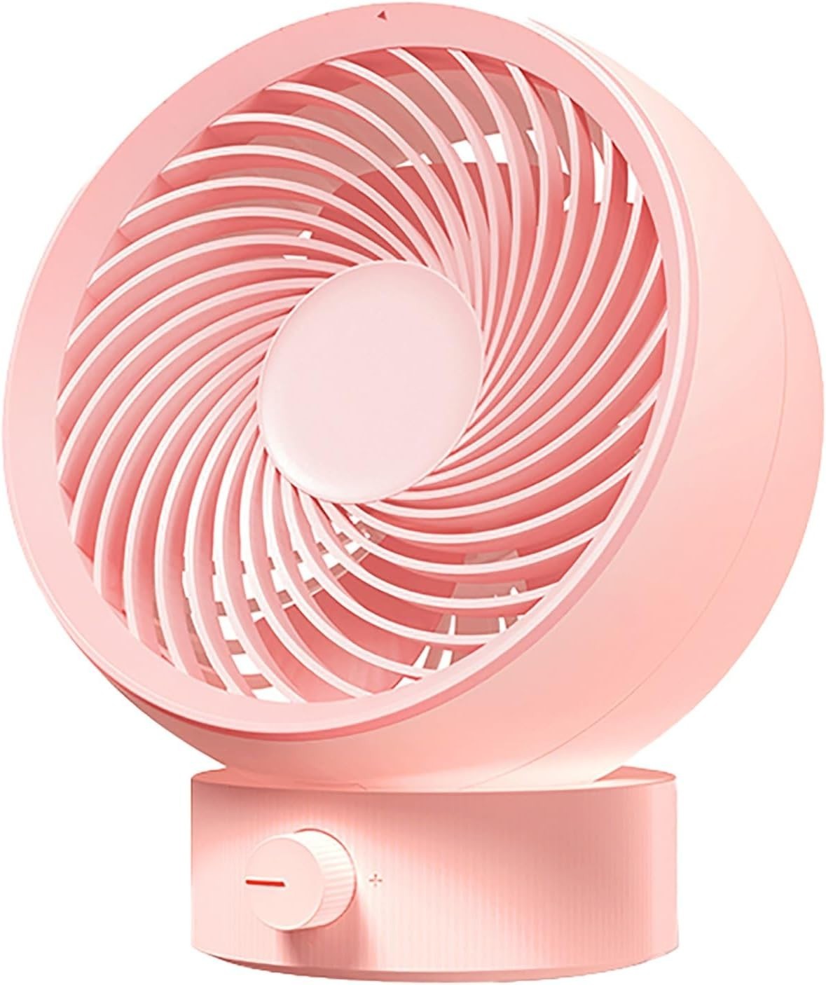 Ultra Quiet Small Fan with Stepless Speed Control - Portable Desk Fan Pink