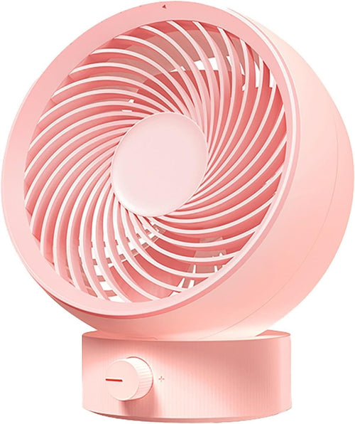 Ultra Quiet Small Fan with Stepless Speed Control - Portable Desk Fan Pink