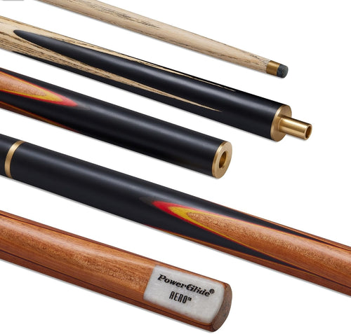 57in Snooker Pool Cue Set Ash Wood 9.5mm Tip Case Chalk
