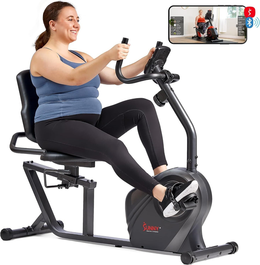 Exercise Bike Bluetooth App LCD Heart Rate Quiet Magnetic Home Fitness
