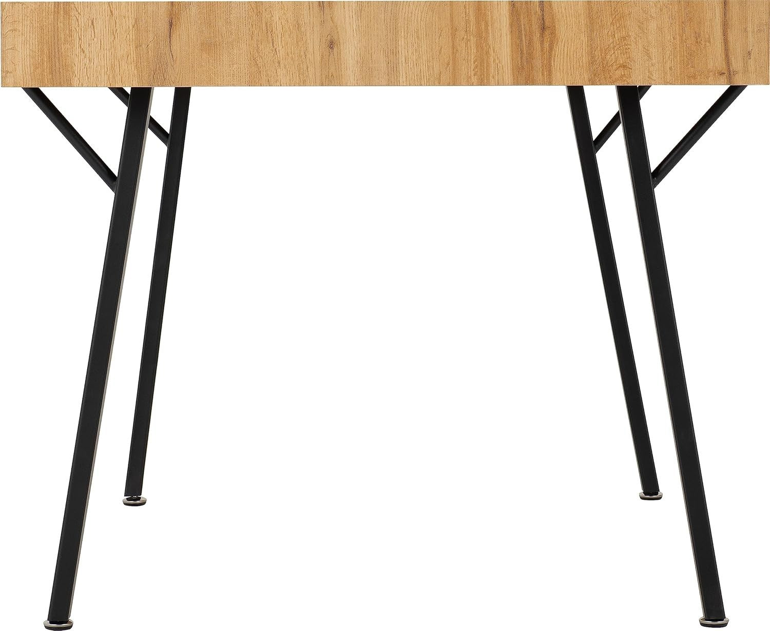 Industrial Dining Table Wood Top Metal Legs 150cm Rectangular Modern