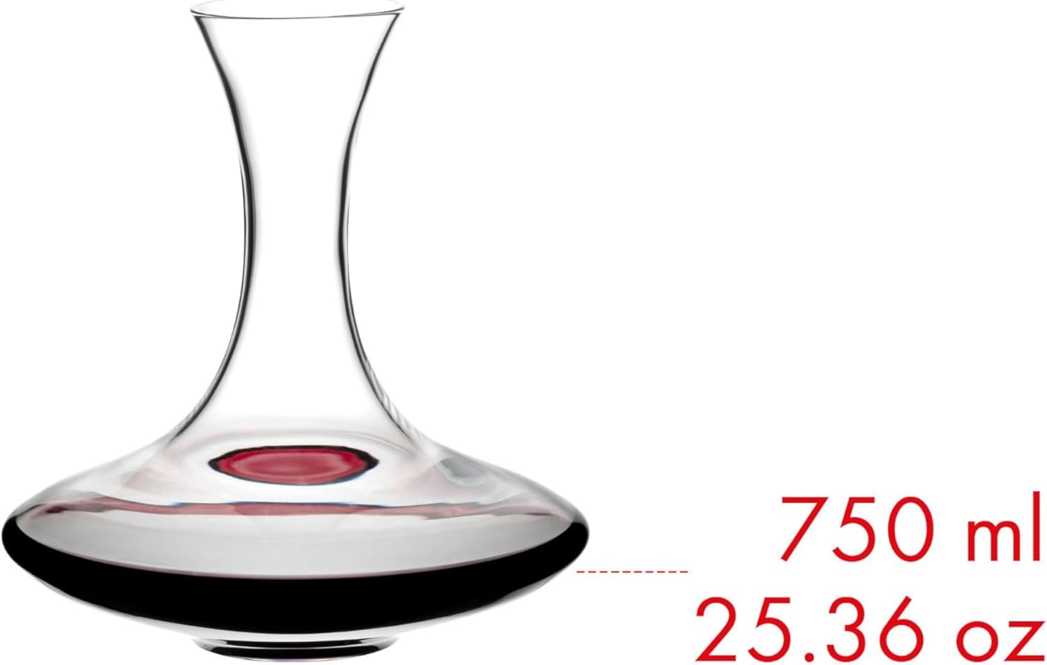 Premium Mouth-Blown Crystal Wine Decanter 1280ml Elegant Wide-Base Aerator