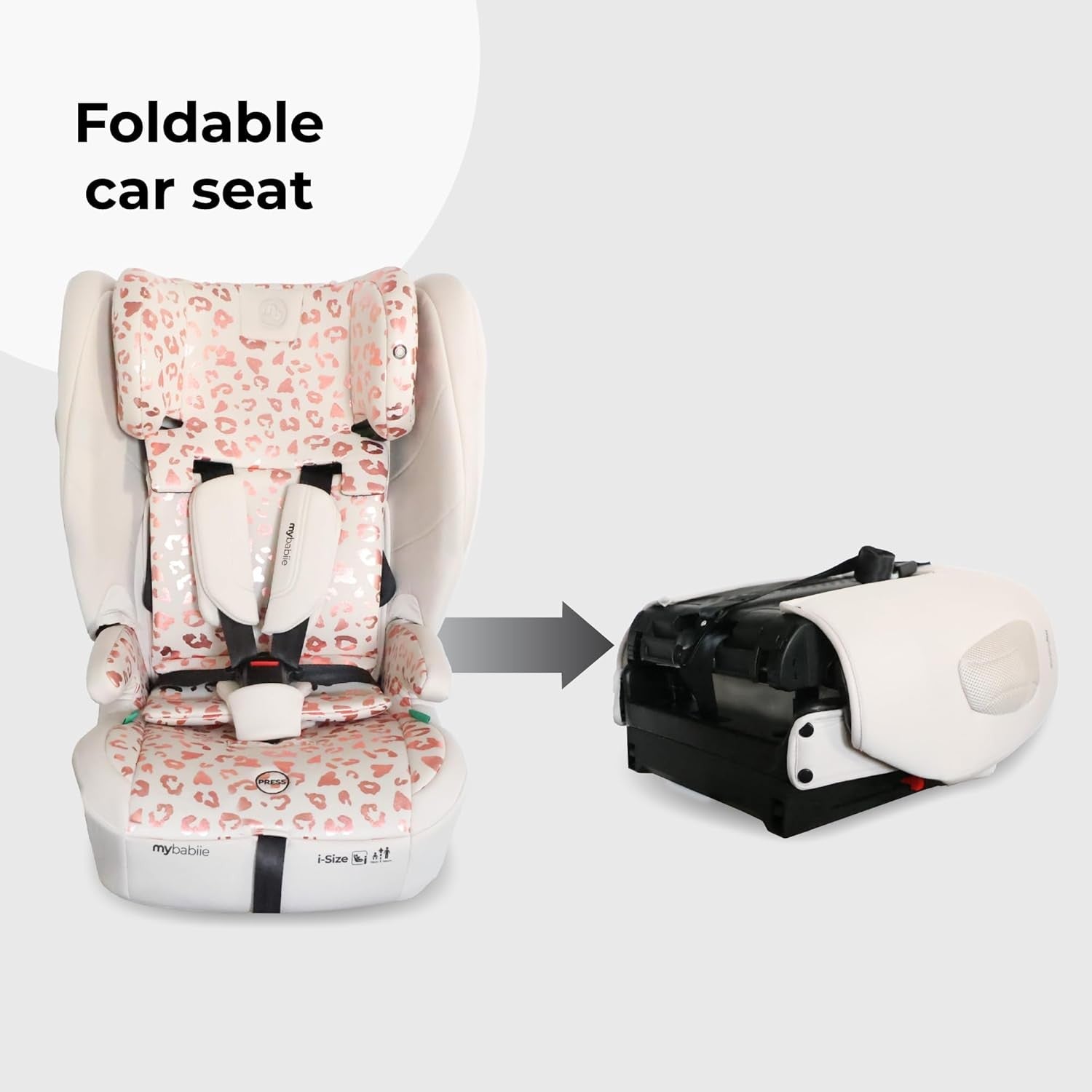 ISOFIX Toddler to Booster Car Seat i-Size Foldable Tether 15m–12Y