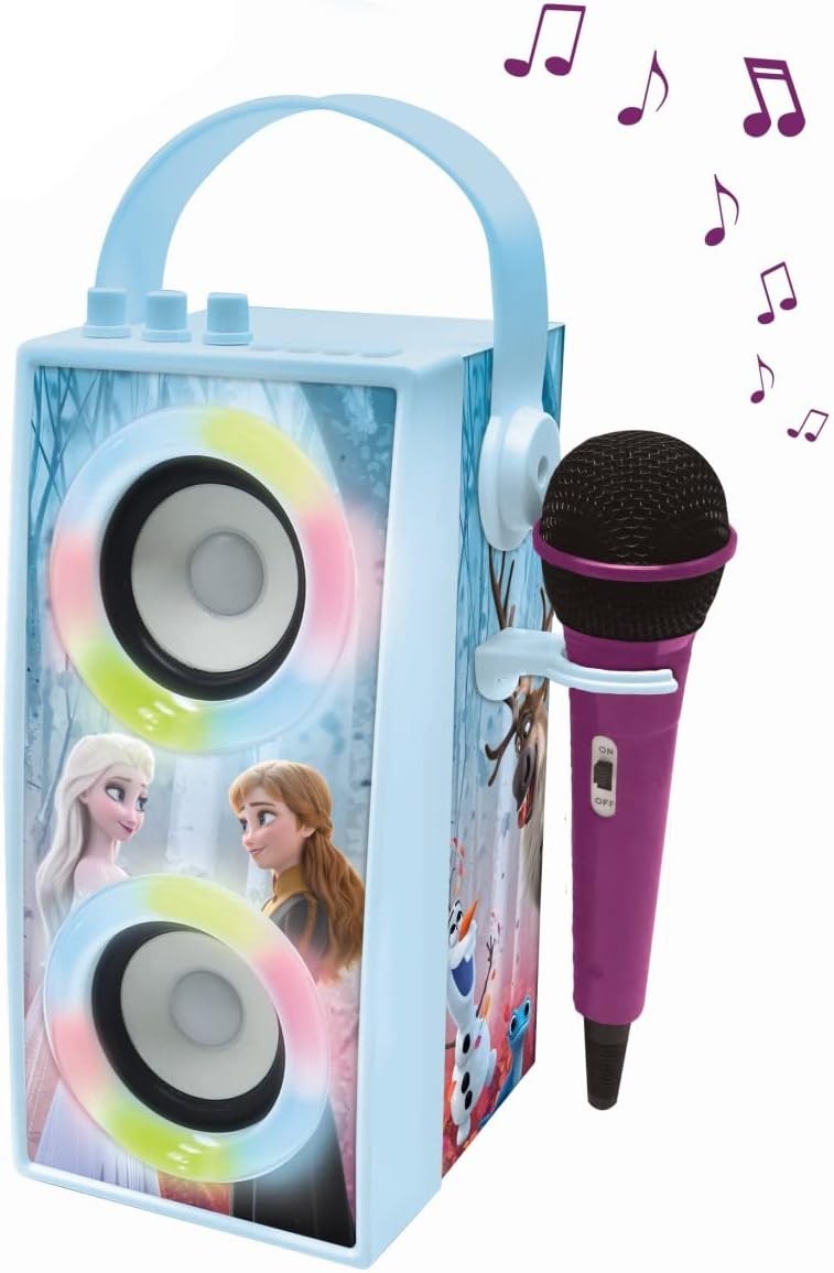 Frozen Bluetooth Karaoke Speaker with Microphone & Light Effects