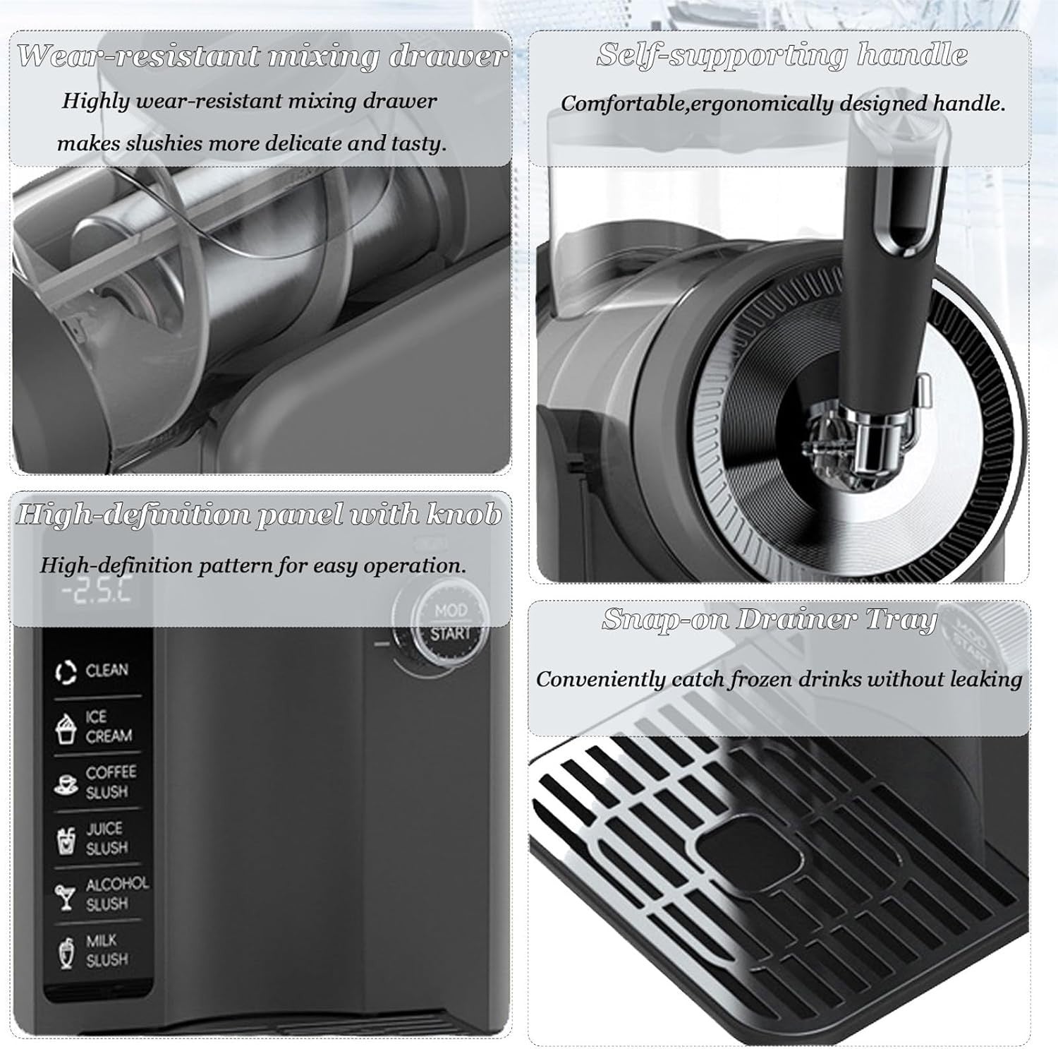 Slush Machine 1.8L Frozen Drink Maker Auto Clean Touch Control Rapid Cooling