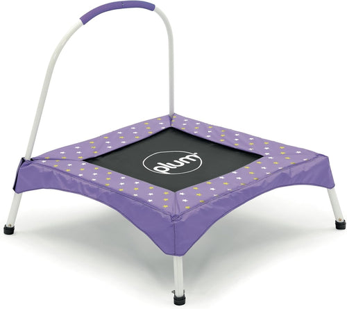 Kids Mini Trampoline with Handle Toddler Indoor Bounce Junior Fitness