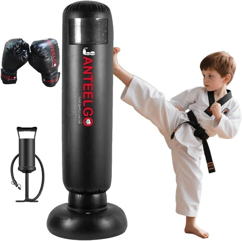 Inflatable Kids Boxing Punch Bag 59" Karate MMA Training Toy