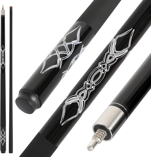 58in Pool Cue Fiberglass Graphite Black 20oz 13mm Tip Pro Stick
