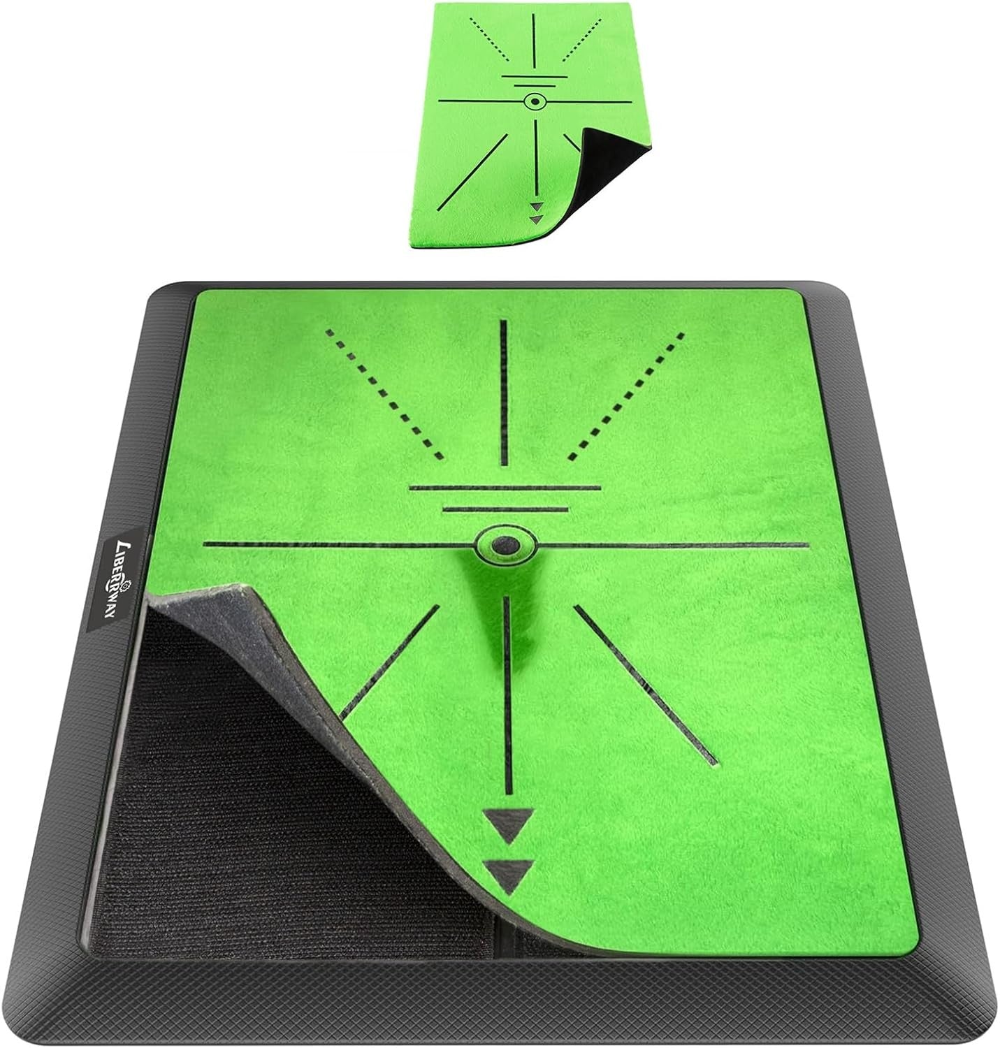 Golf Training Mat Swing Path Practice Mat with Impact Feedback