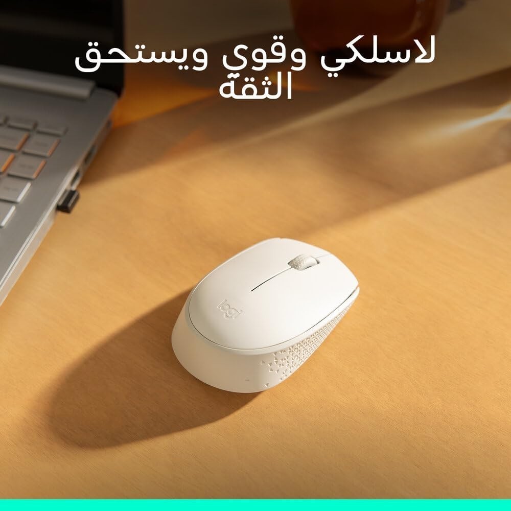 Compact 2.4GHz Wireless Mouse USB Laptop PC 12M Battery White