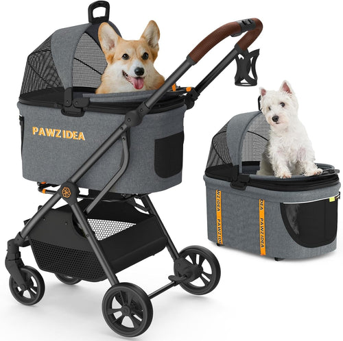 4 in 1 Pet Stroller Dog Cat Pushchair Detachable Carrier Jogger