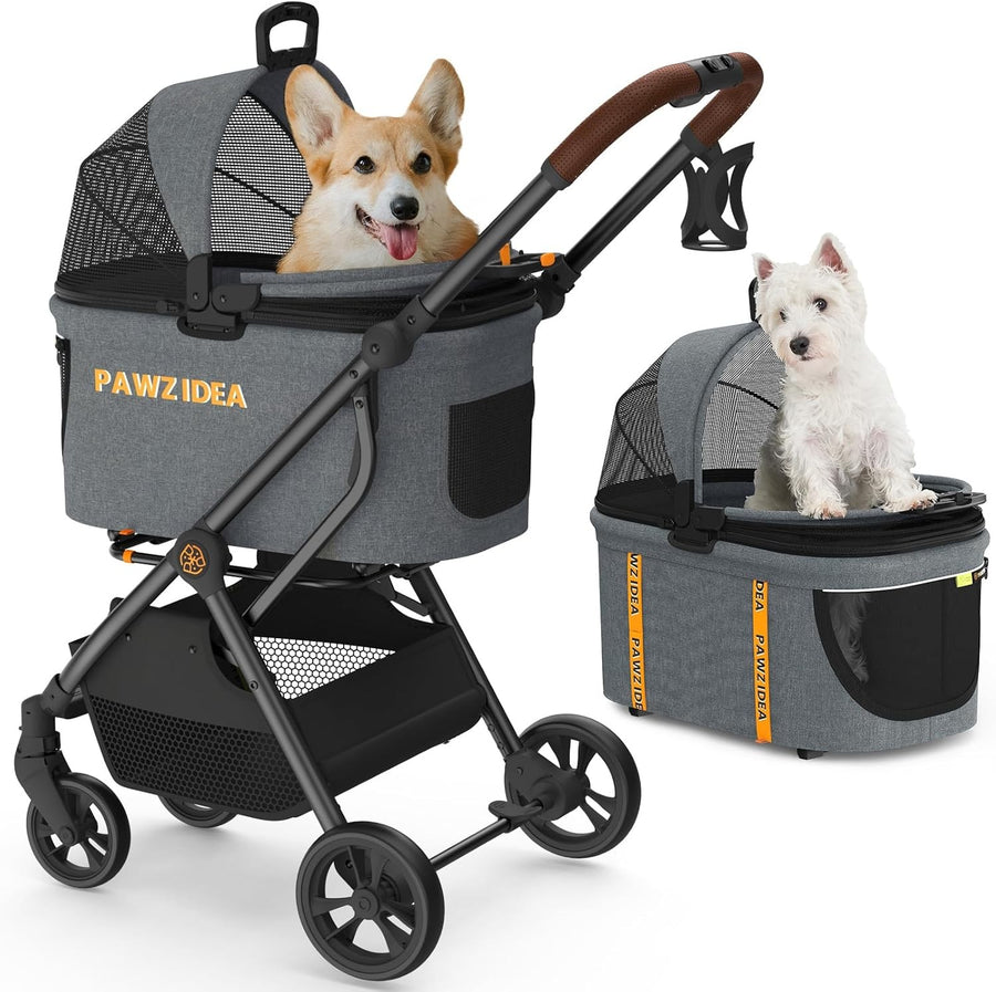 4 in 1 Pet Stroller Dog Cat Pushchair Detachable Carrier Jogger